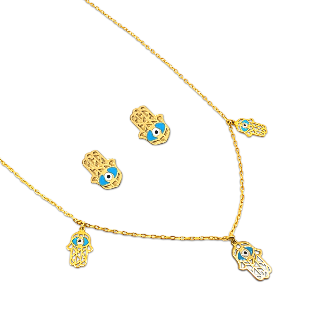 Hamsa Evil Eye Charm Set