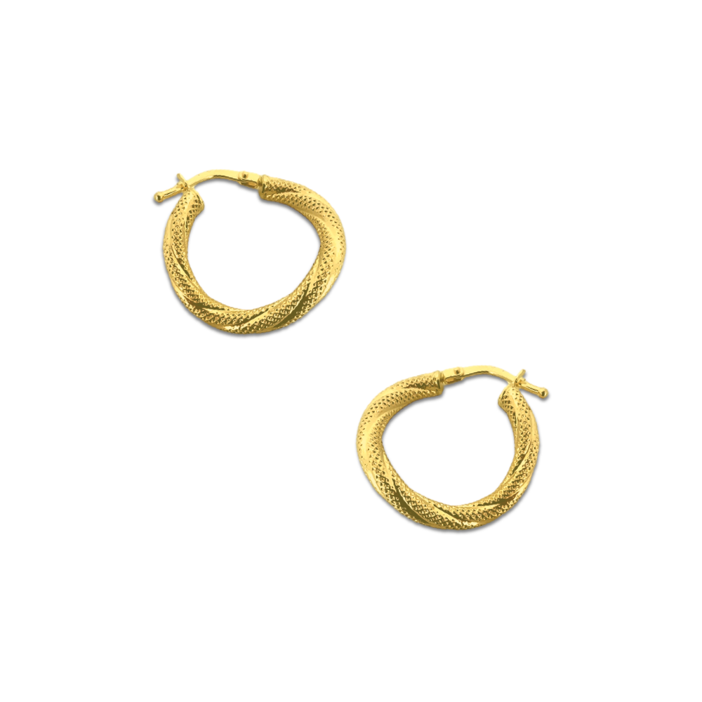 Bold Round Twister Hoops