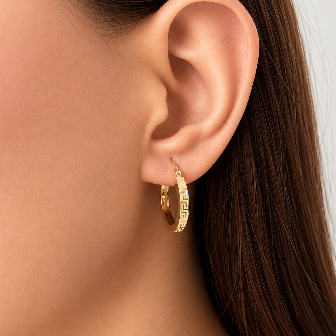 Bold Flat Meander Hoops