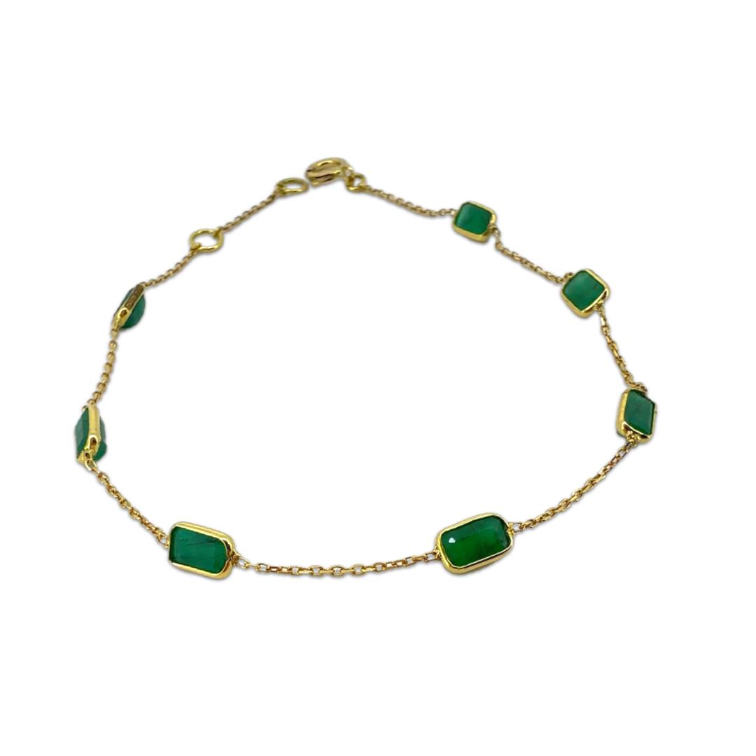 Emerald Baguette Bracelet