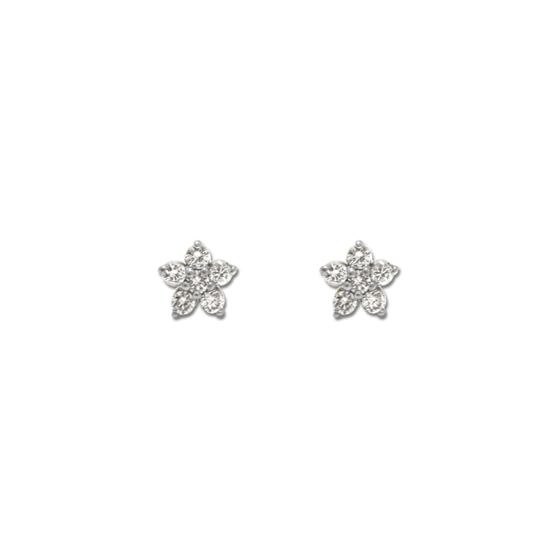 Studded flower studs