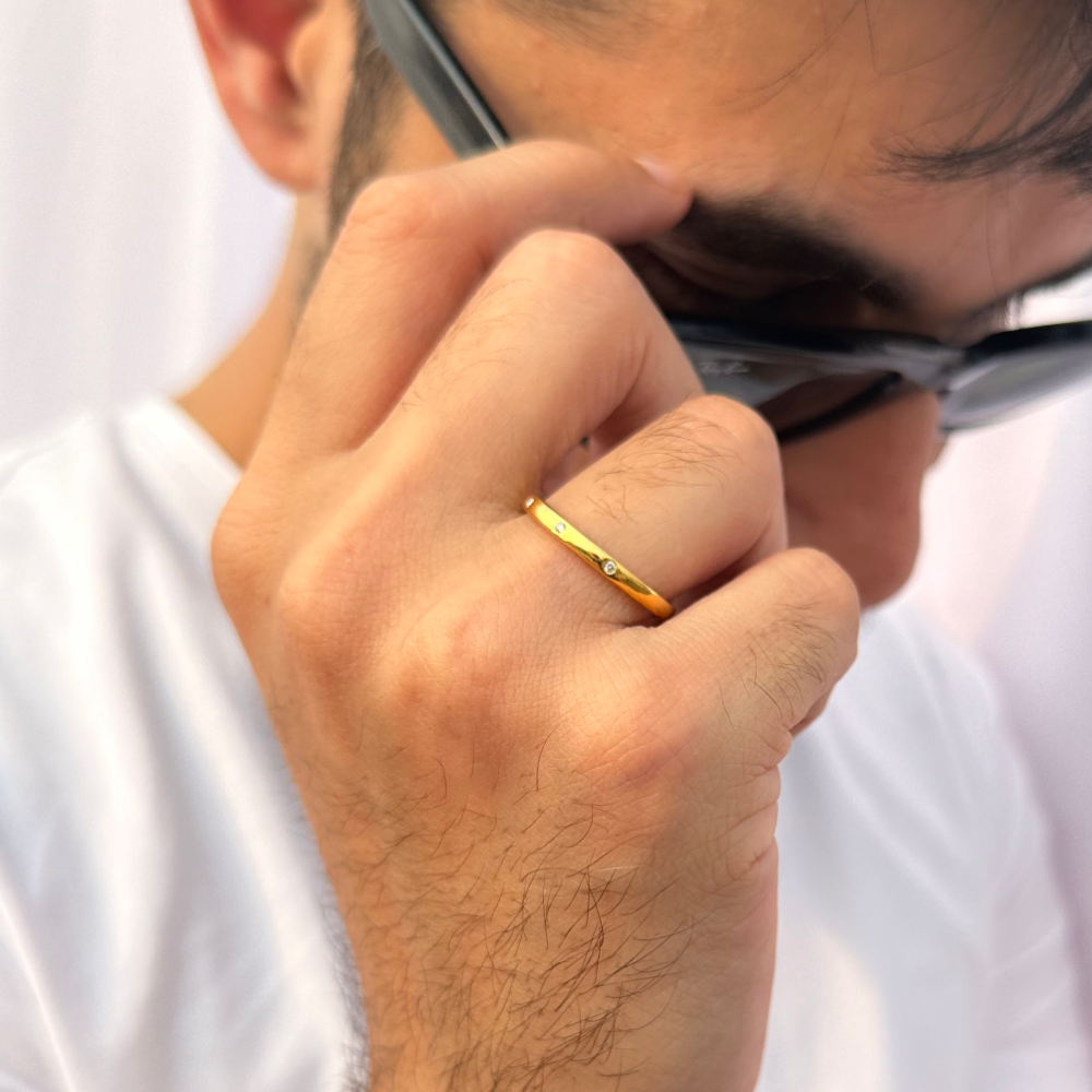 Buy New Gold Model Quality Stylish 925 Sterling Silver Men's Wedding Rings  | online store of Turkish goods TT-Turk