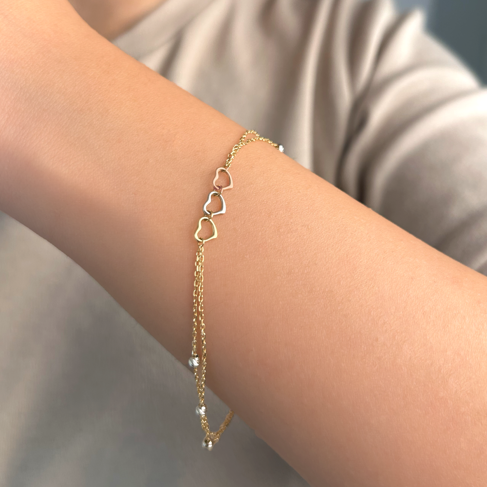 Simple bracelet designs for ladies in gold on sale