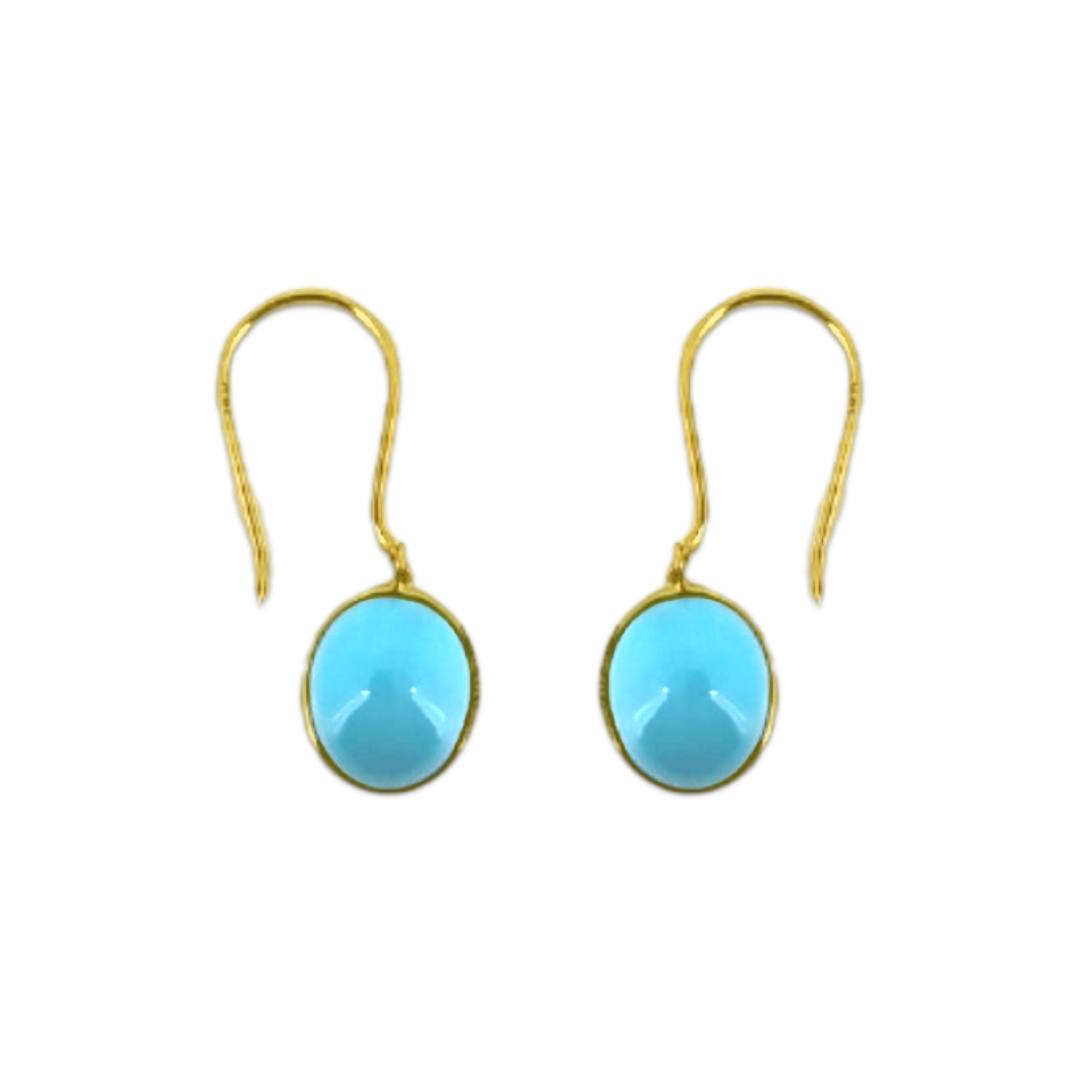 Turquoise Oval Earrings