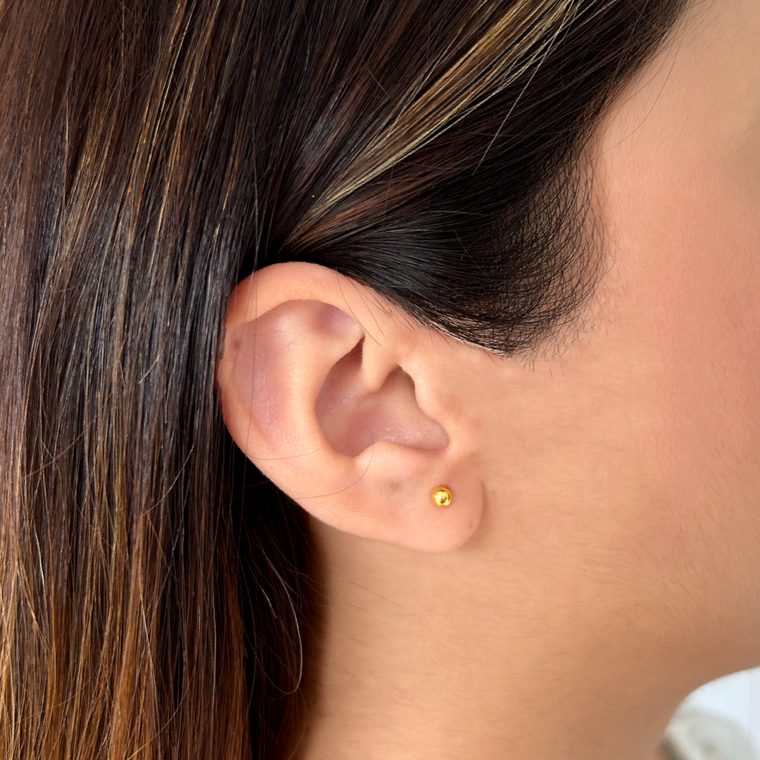 Gold Ball Studs- 3 mm