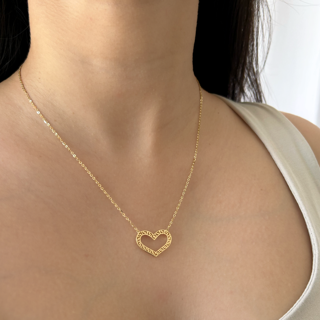 Meander Heart Necklace