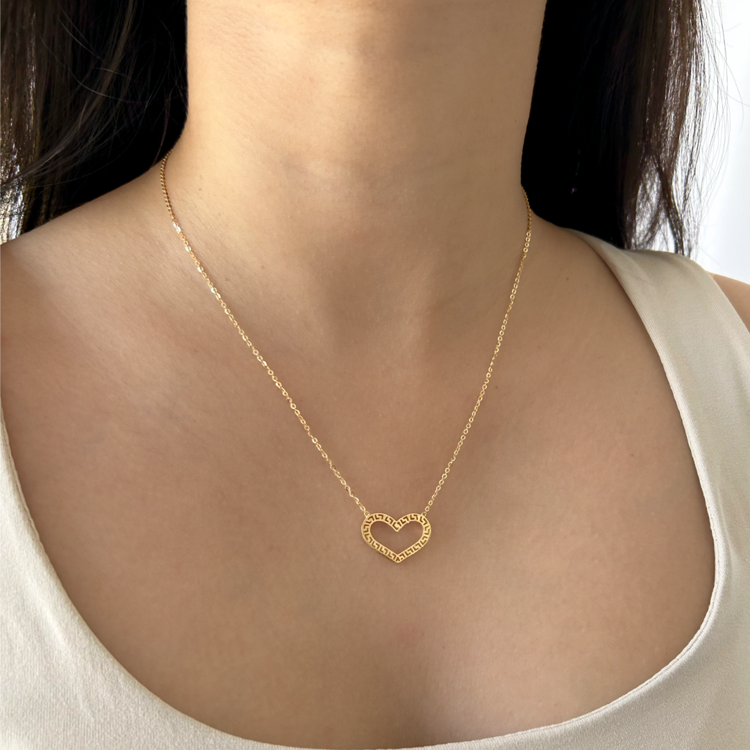 Meander Heart Necklace