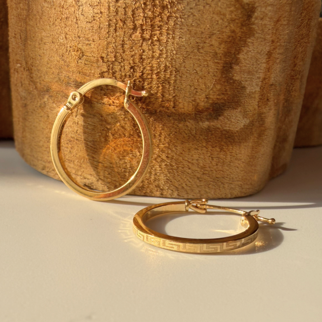 Midi Sleek Meander Hoops