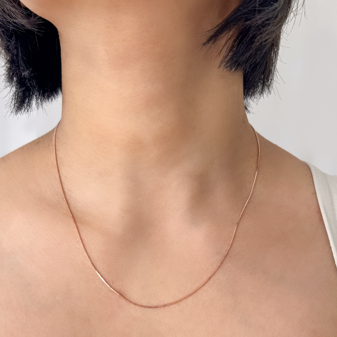 Mini Box Snake Chain | Rose