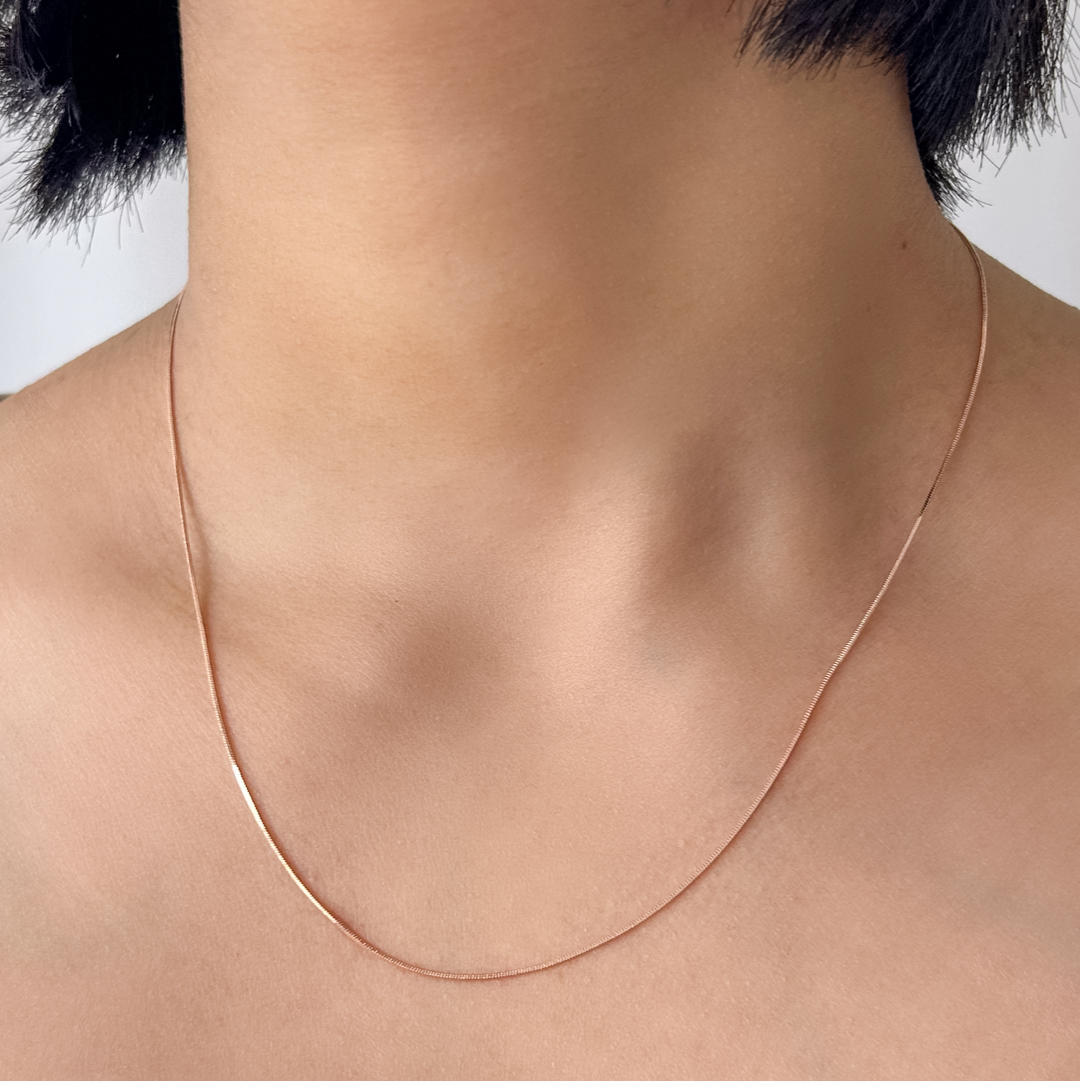 Mini Box Snake Chain | Rose