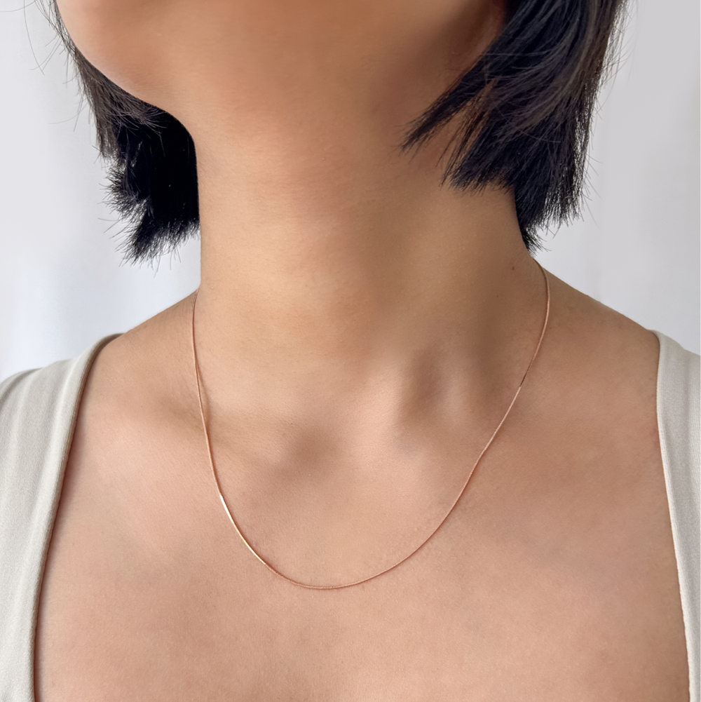 Mini Box Snake Chain | Rose