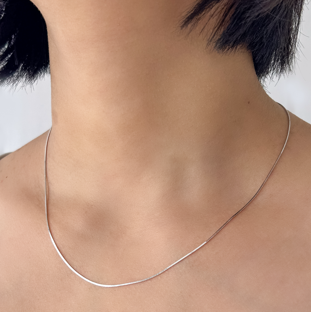Mini Box Snake Chain | White