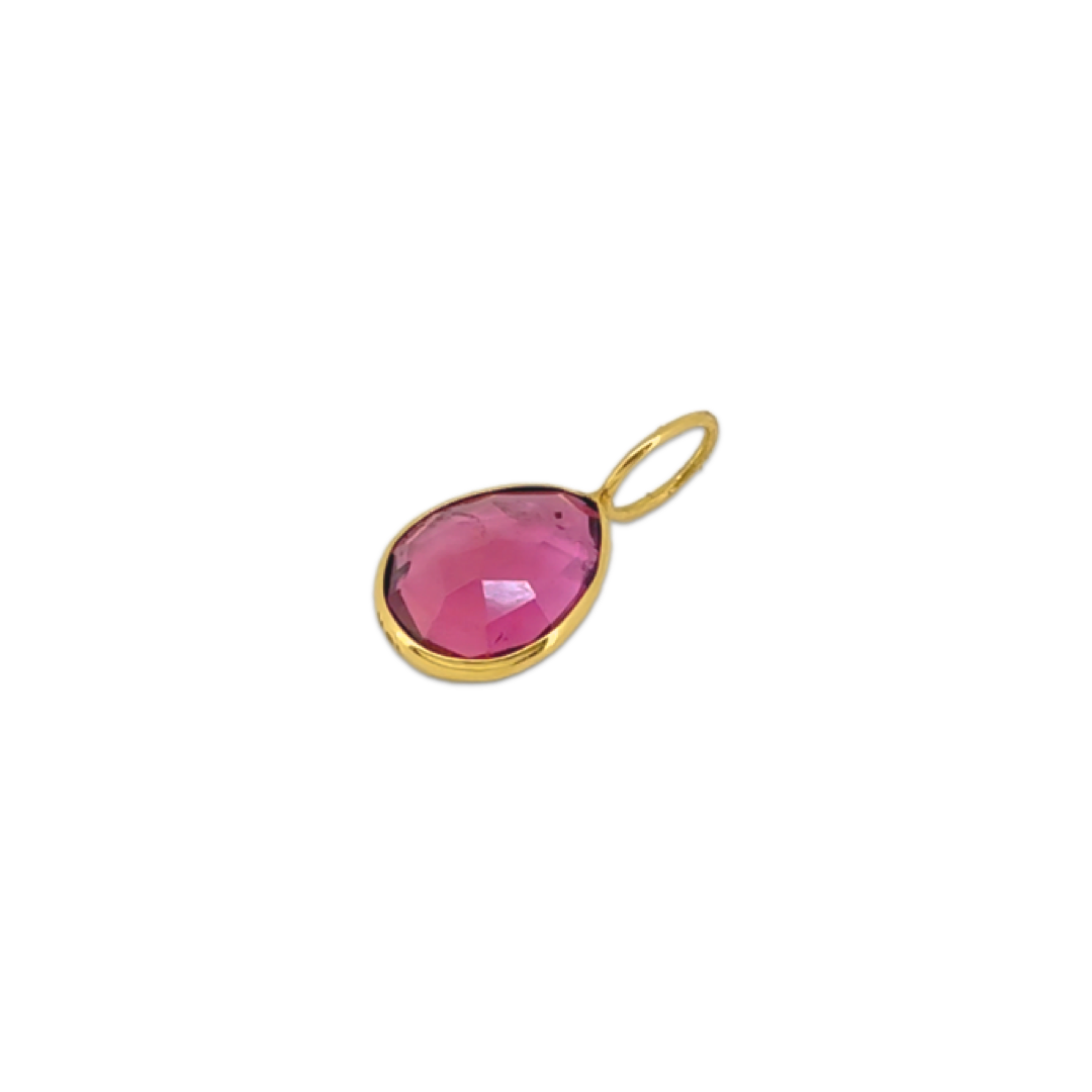 Mini Pink Tourmaline Drop Pendant