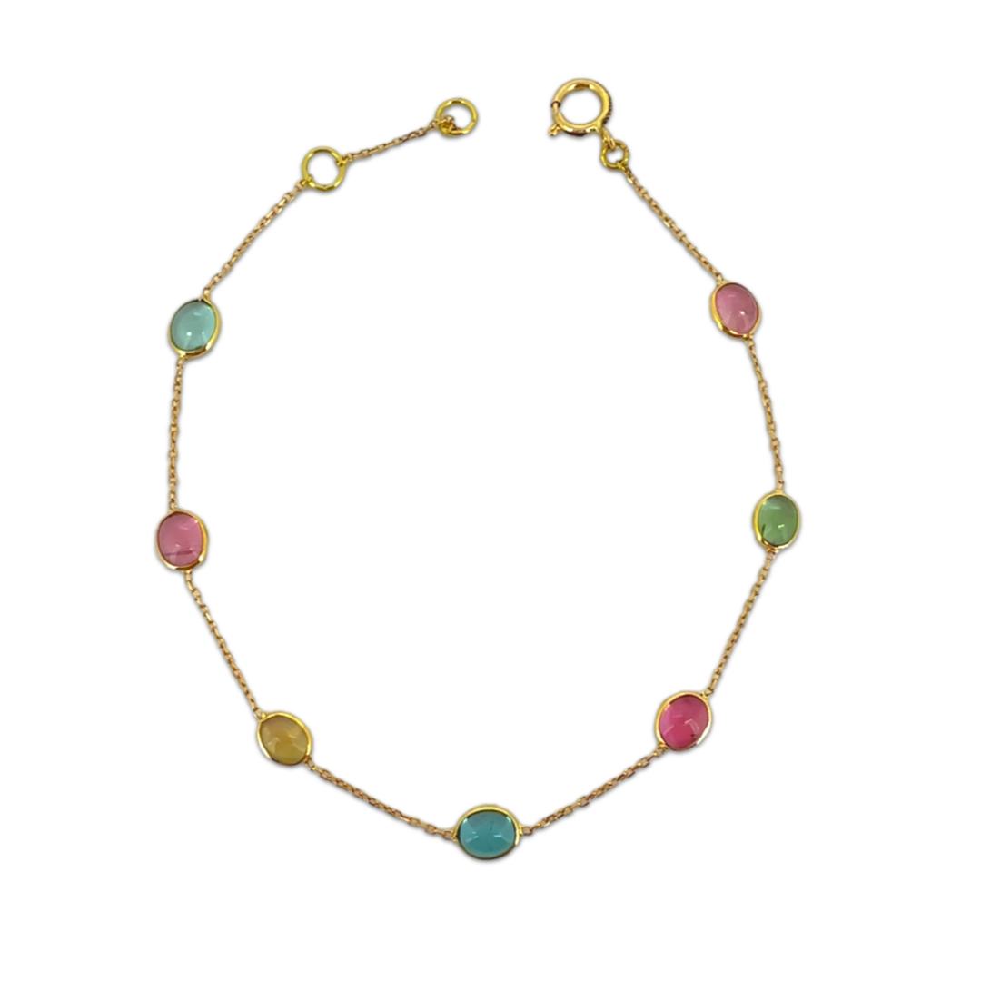 Multi Tourmaline Oval Bracelet