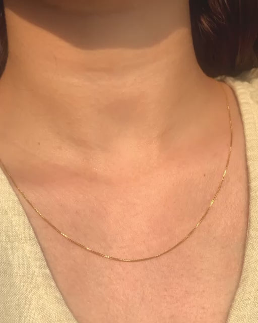 Box Chain Necklace | Simple & Dainty