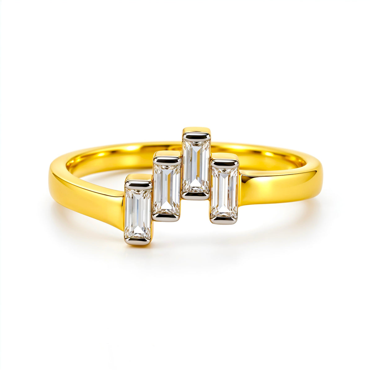 Quad Baguette Ring | 9k | Size 13