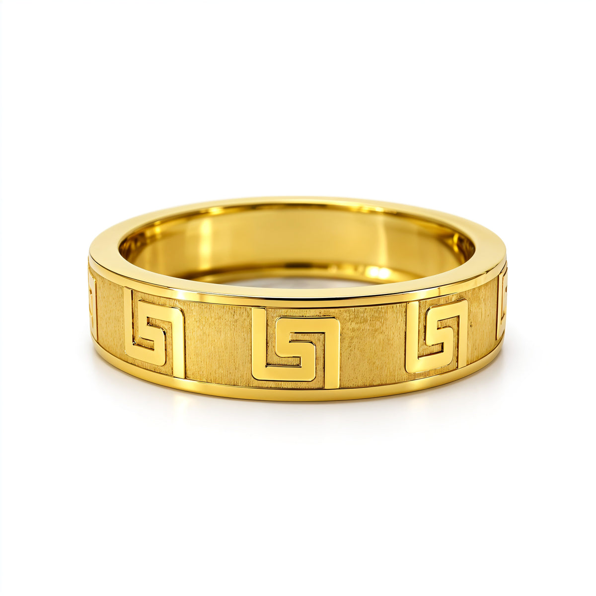 Bold Meander Thick Band | 9k | Size 12