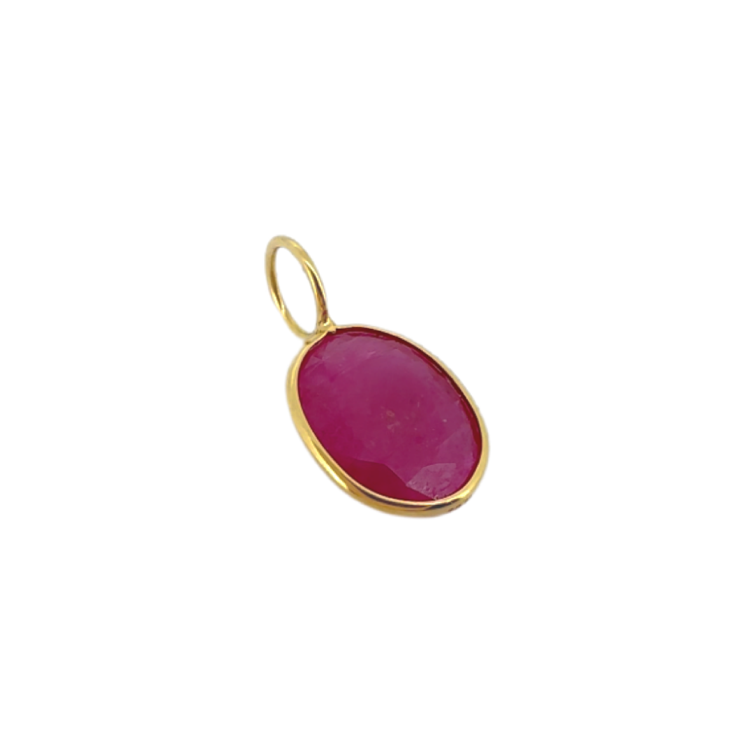 Ruby Oval Pendant