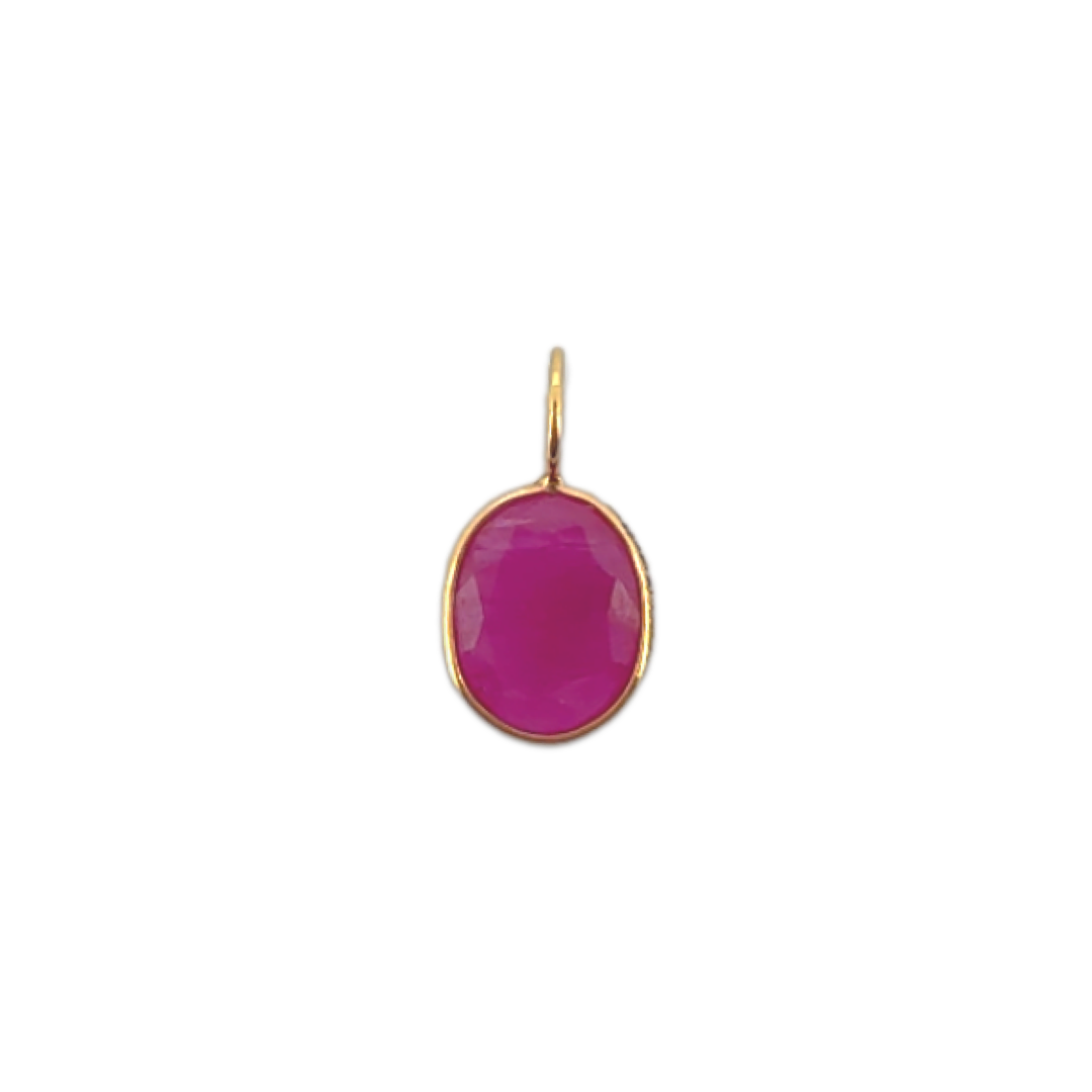 Ruby Oval Pendant