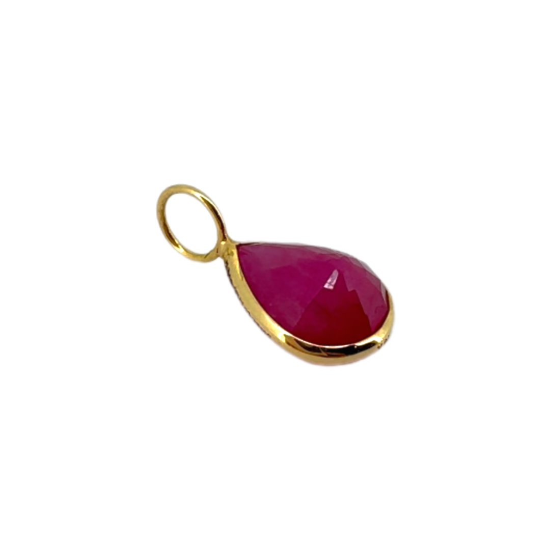 Ruby Pear Pendant