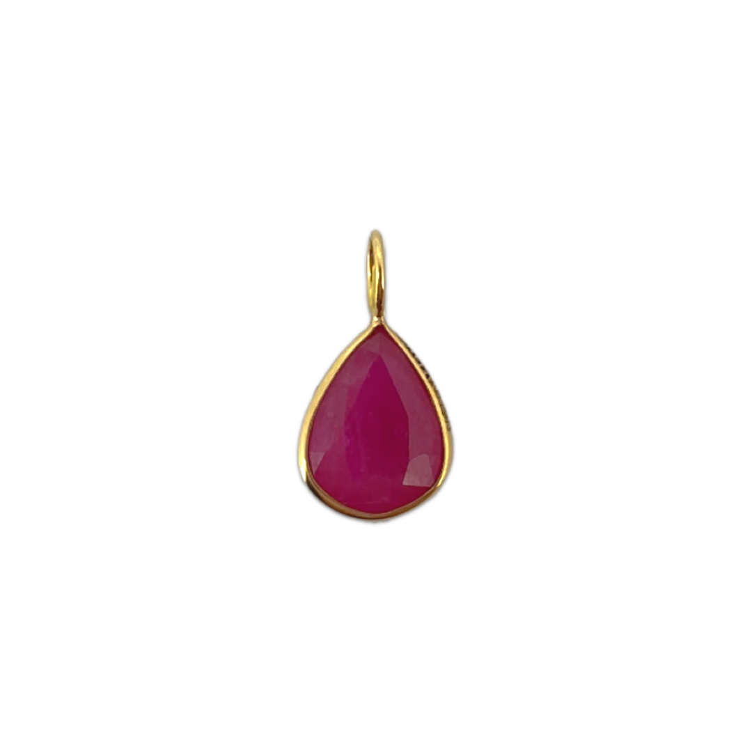 Ruby Pear Pendant