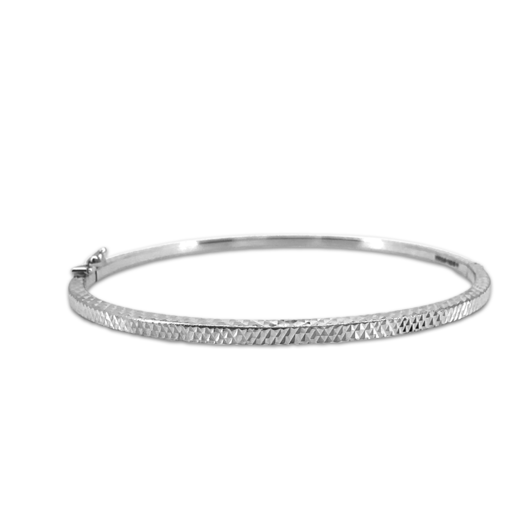 Scaled Bangle Bracelet | White