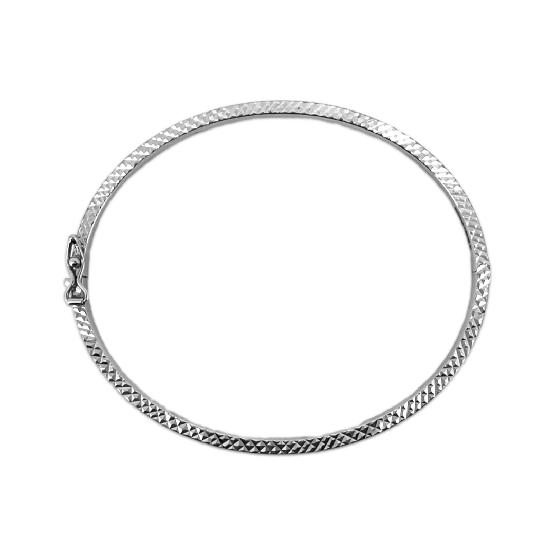 Scaled Bangle Bracelet | White