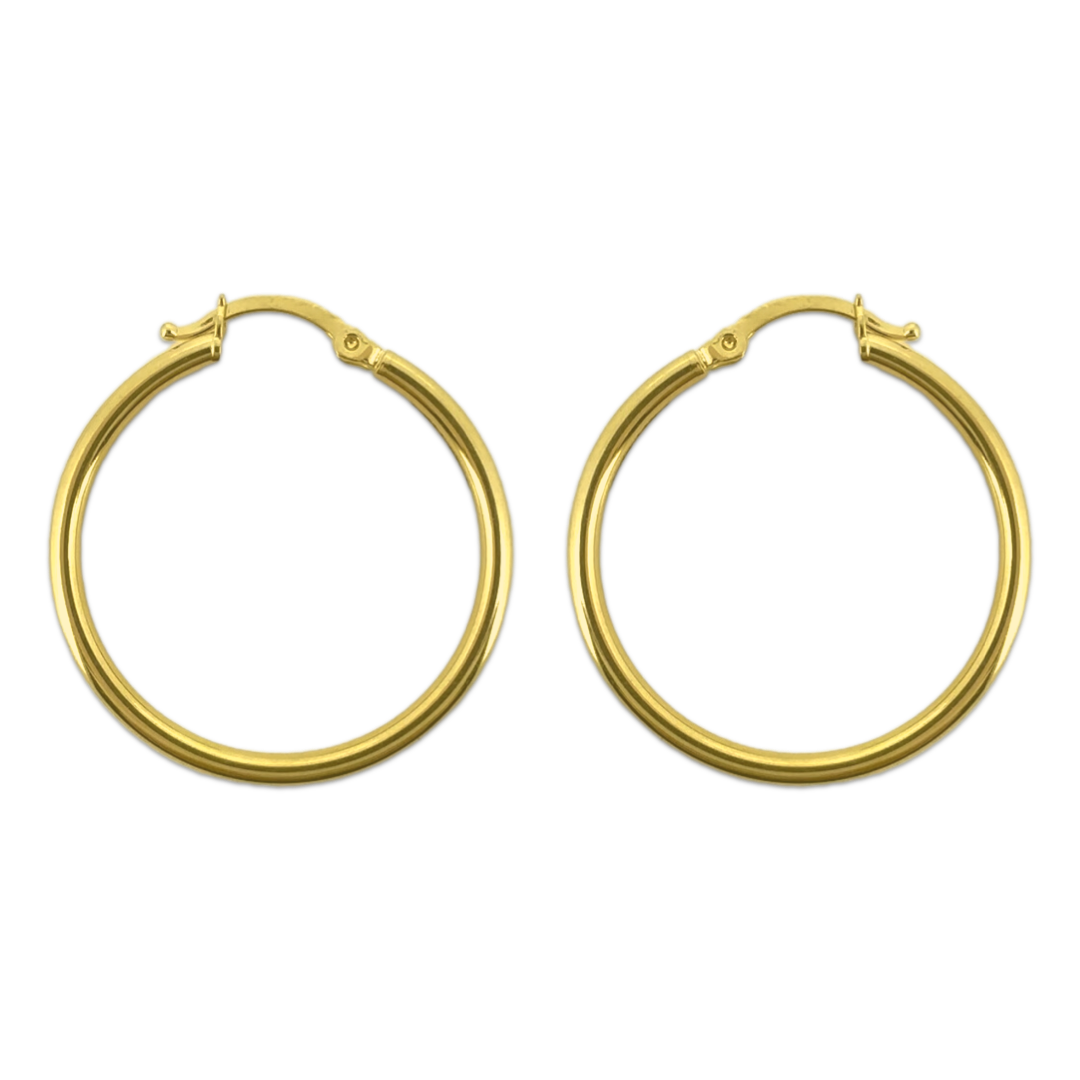 Slim Textured Hoops