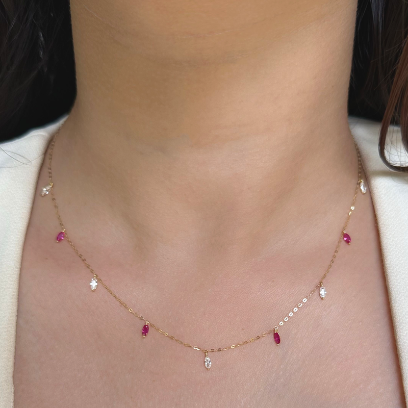 Dual Marquise Crystal Necklace
