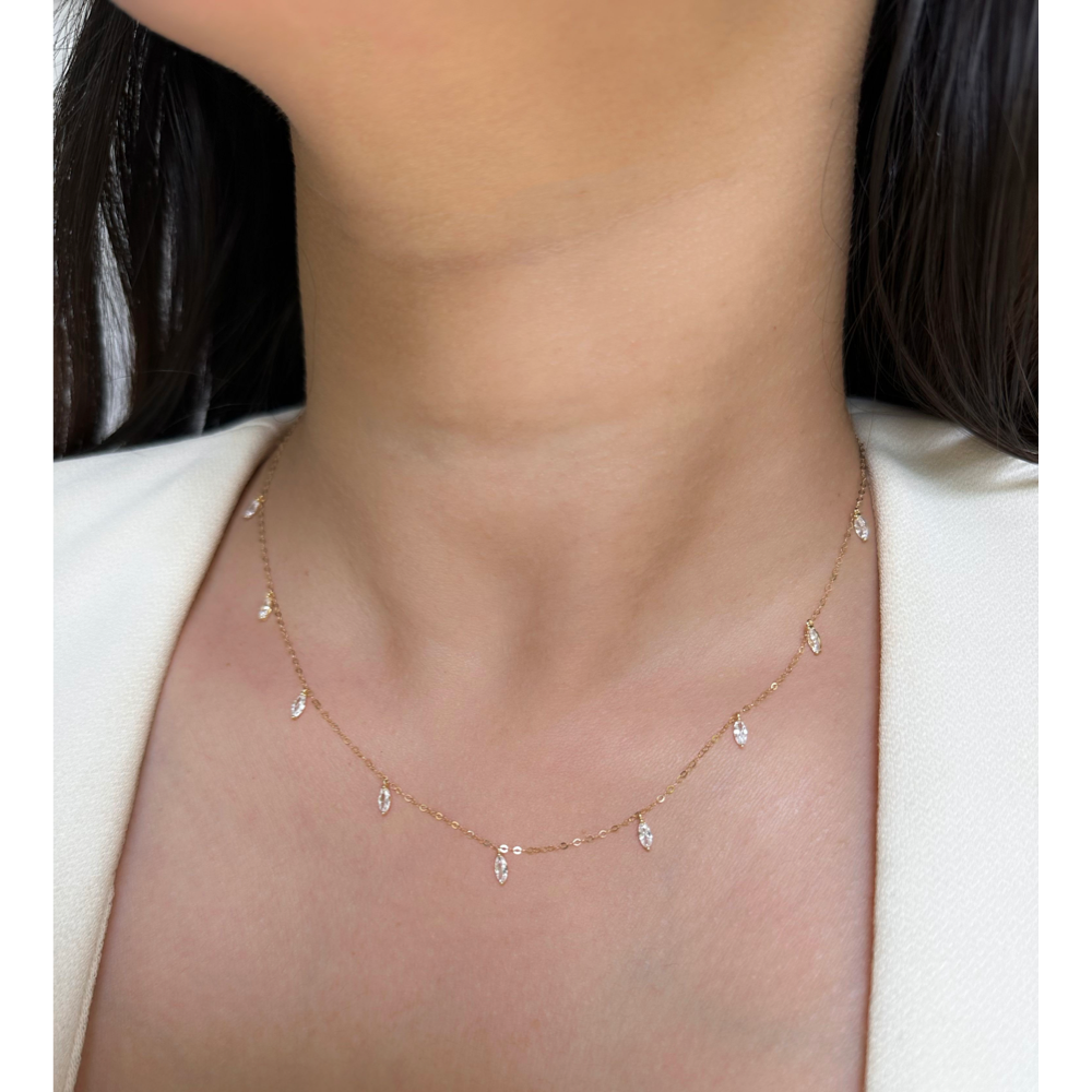 Buy White Crystal Beads Multi-Strand Necklace Set online from Karat Cart