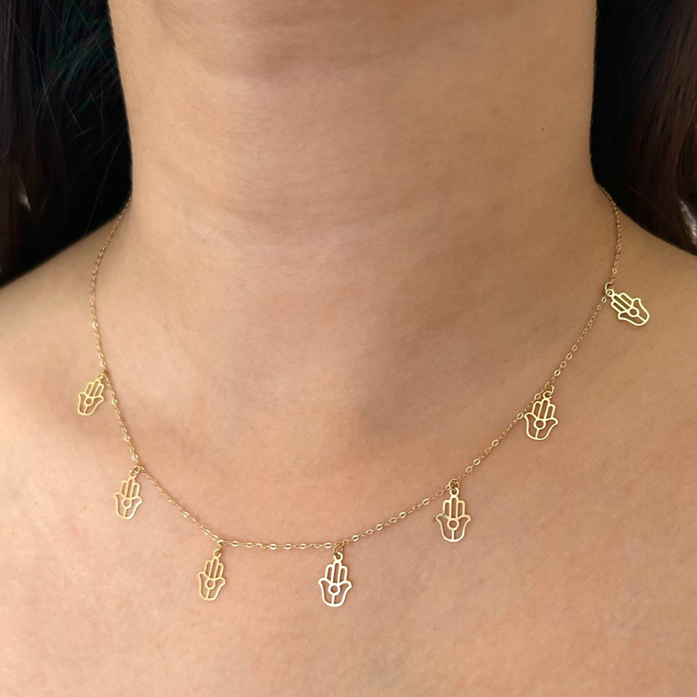 Mini Hamsa Charm Necklace