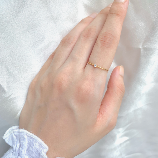 14k Solid Gold Diamond Trio Curved Ring, Diamond Gold Ring, Dainty Gold  Diamond Ring. at Rs 12900 | हीरे की सगाई की अंगूठी in Surat | ID:  23646094033