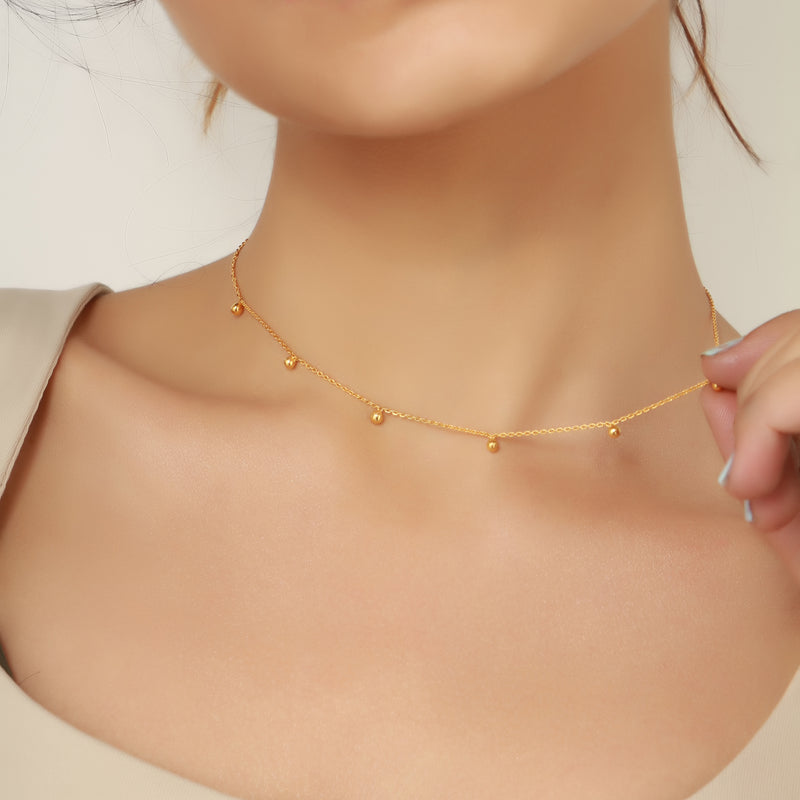 Buy Gold Sphere Necklace, Made with BIS Hallmarked Gold