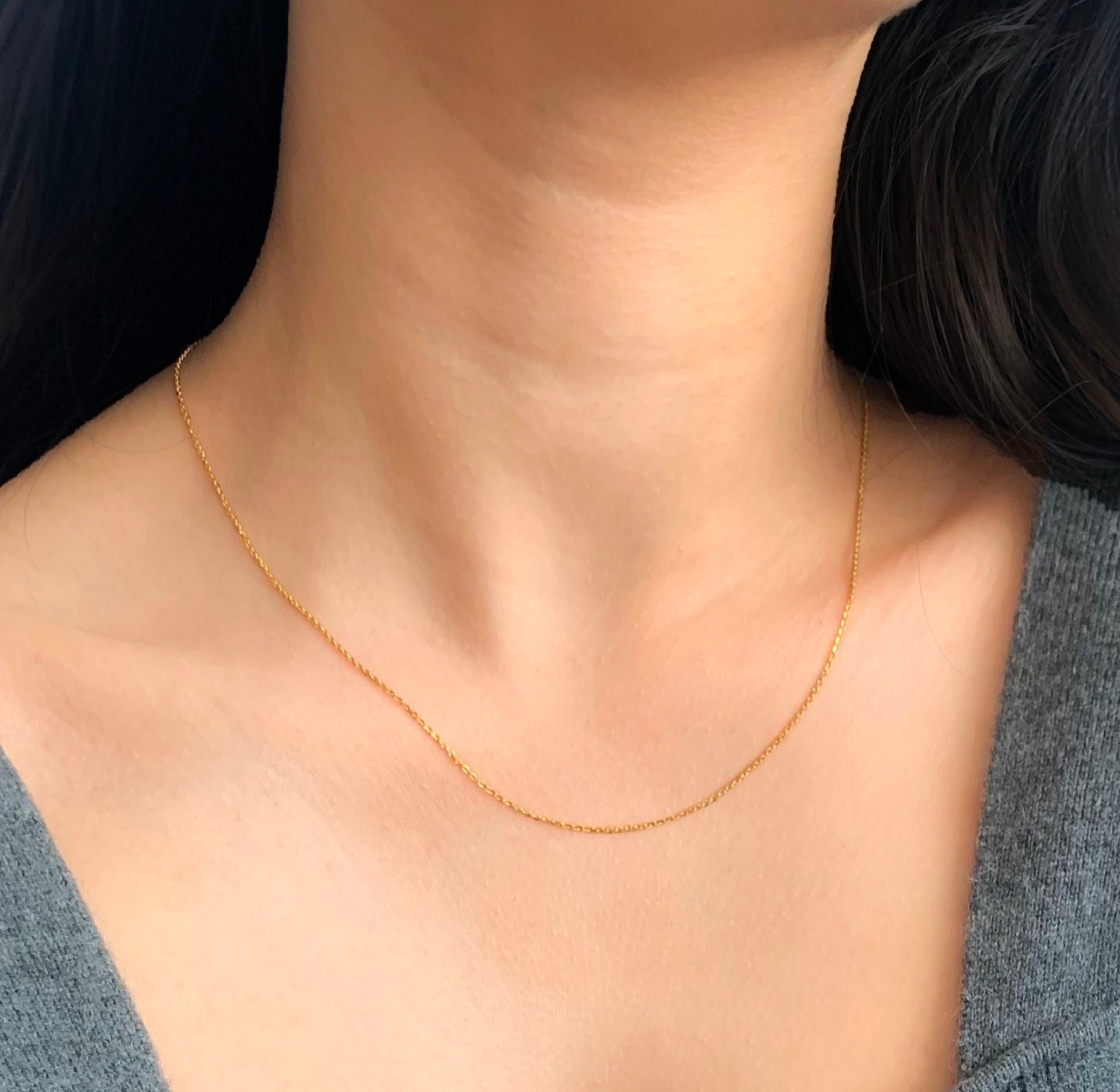 Rose gold deals plain chain