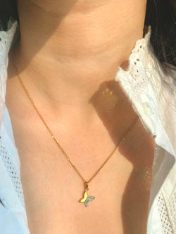 Diamond Butterfly + Plain Chain - Starkle