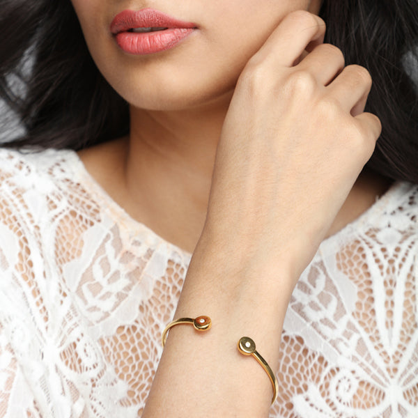 Round Cuff Bracelet for women, Jewelry for girlfriend, minimalist jewellery, real gold jewelry, diamond bracelet, simple bracelets