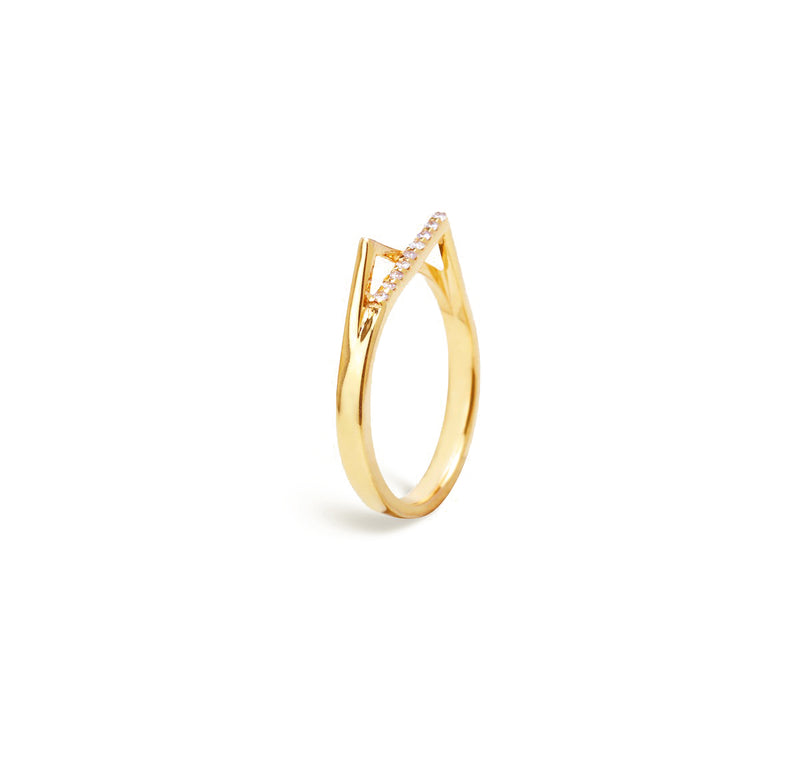 Gold diamond ring for women, Jewelry for girlfriend, minimalist jewellery, real gold jewelry, diamond jewellery
