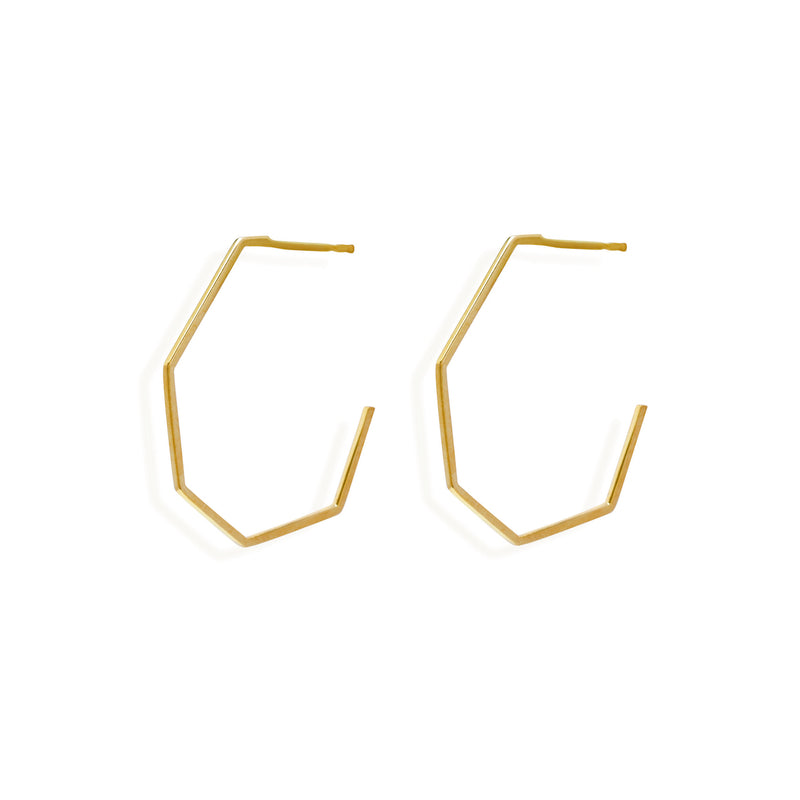 open hexa hoops, jewellery for girlfriend, gifts under 10000, minimalist jewellery,