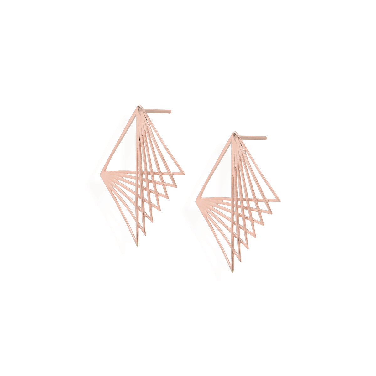 Gold simple earrings for women In rose gold colour