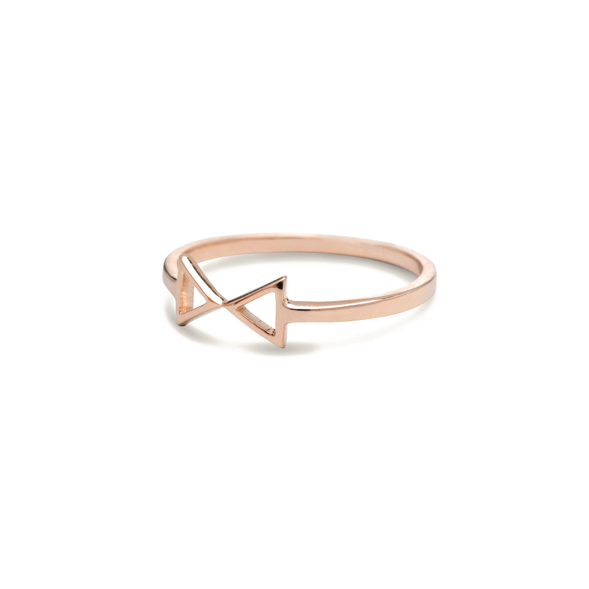 Gold bow ring for women In rose gold colour 