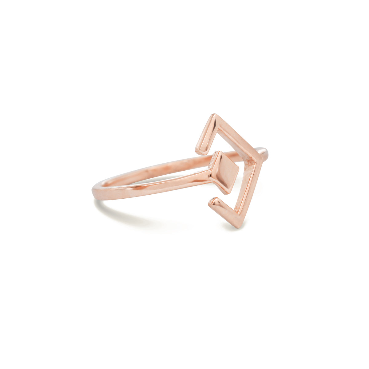 gold design ring for women in rose gold colour