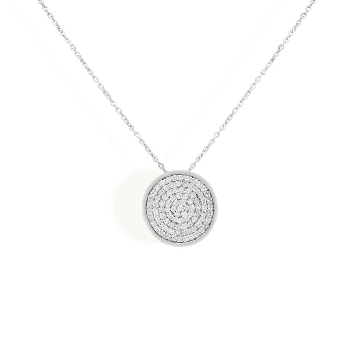 Diamond Circle Necklace Necklace Starklejewels White 14K 