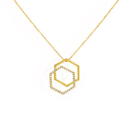 Di-Hexa Necklace Necklace Starklejewels Yellow 14K 