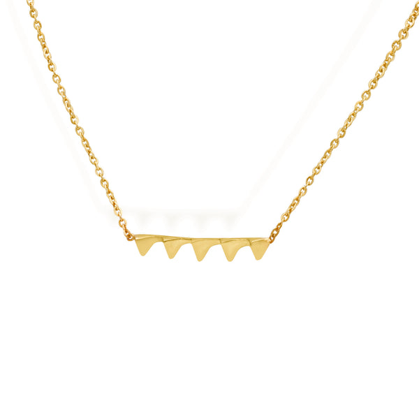 Penta Necklace for women, minimalist jewellery, gold chain with pendant