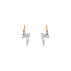 Diamond Lightning Bolt Studs