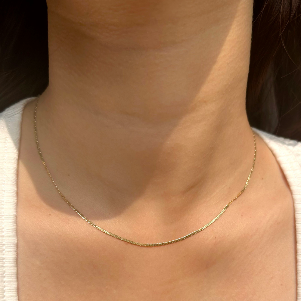 14K Gold Thin Franco Chain Necklace – David's House of Diamonds