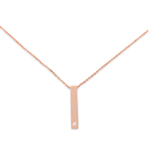 Vertical Bar 0.87CT Real Diamond Pendant Jewelry For Women in Solid 14kt  White Gold at Rs 33578 | डायमंड पेंडेंट्स in Surat | ID: 21500095333