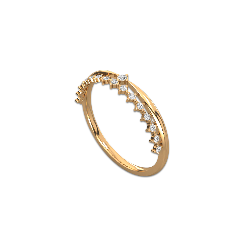 Sabbia 18kt gold double-ring with diamonds in gold - Pomellato | Mytheresa