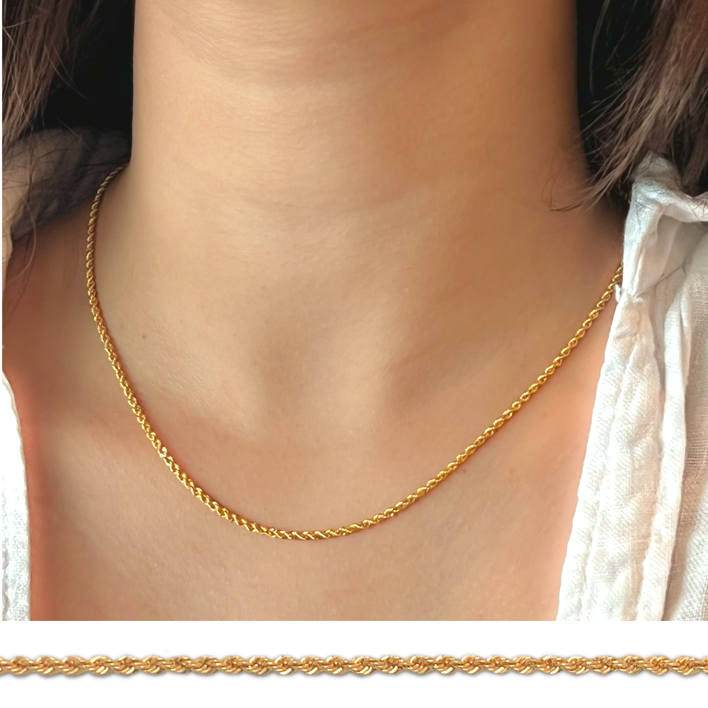 Slim Chain 18K Gold Plated Necklace – Bravely